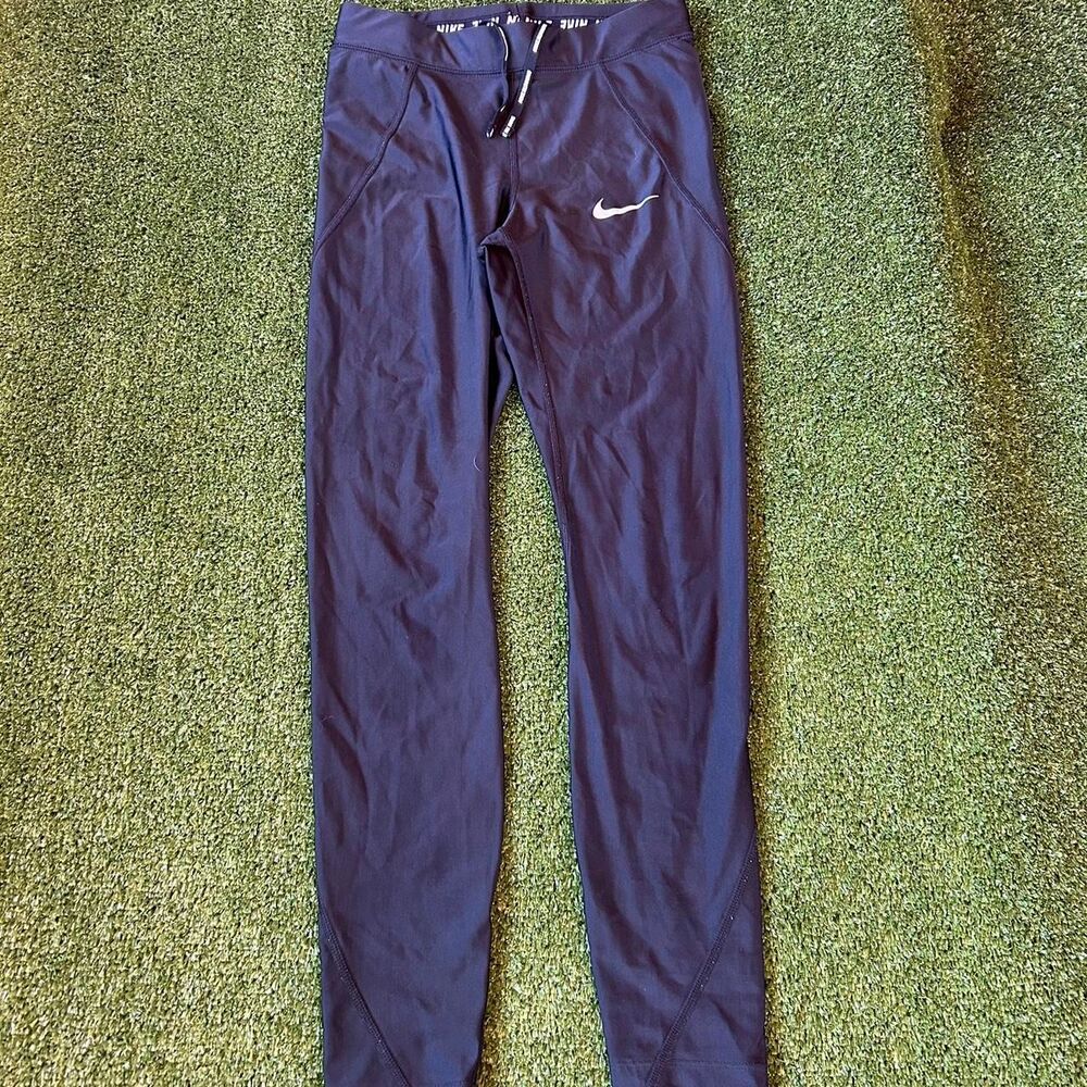 Nike Women's Navy and Purple Leggings
